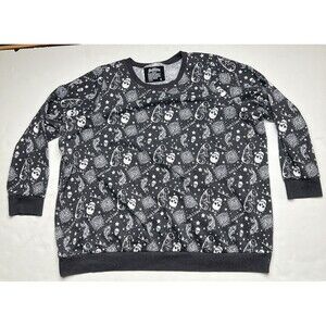 Torrid Sublime Sweatshirt LBC Skull Sun Dog Koi Fish Black Top Plus Size 4